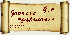 Gavrilo Agatonović vizit kartica